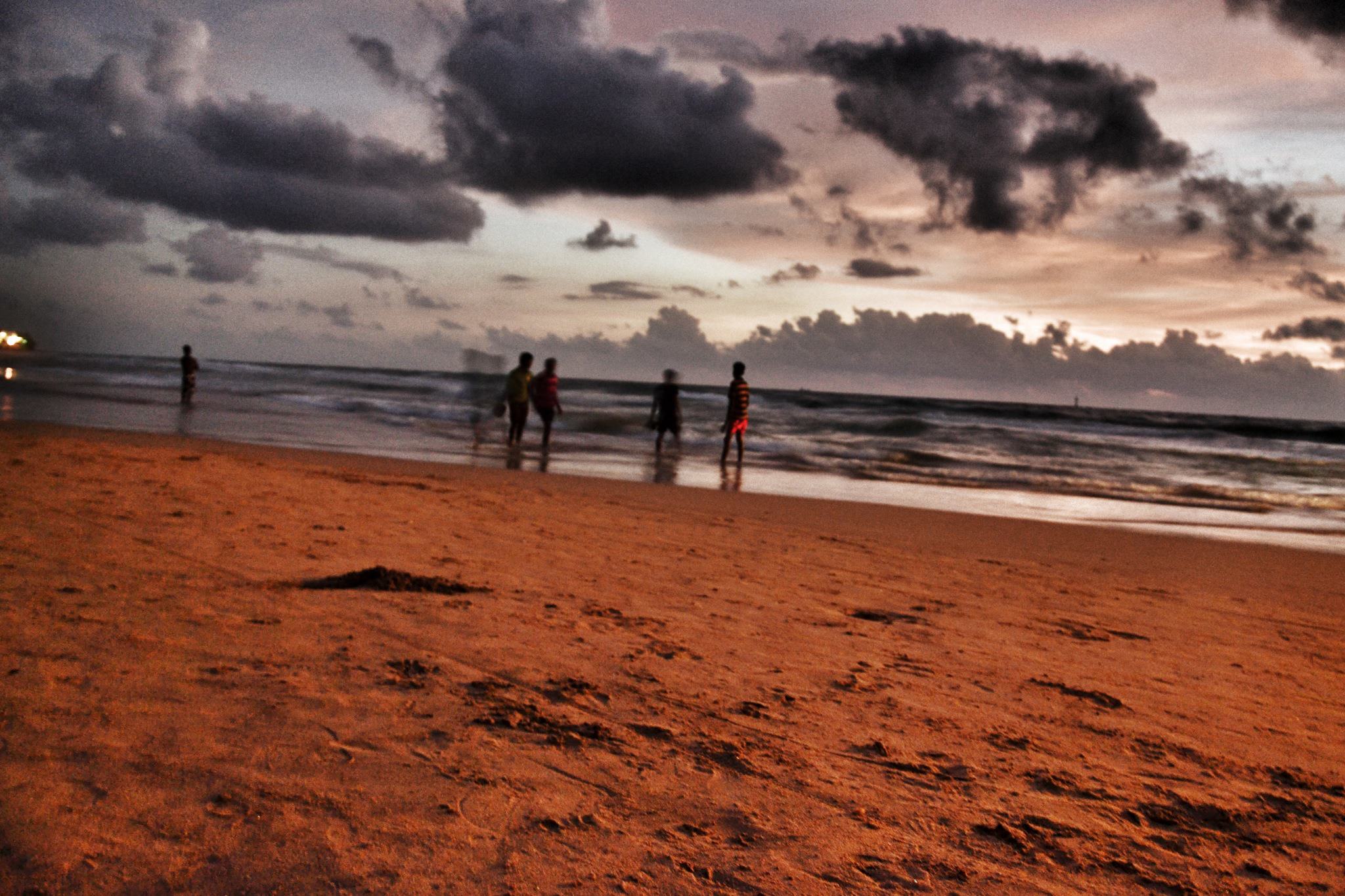 Evening sunset at Mount Lavinia in Colombo