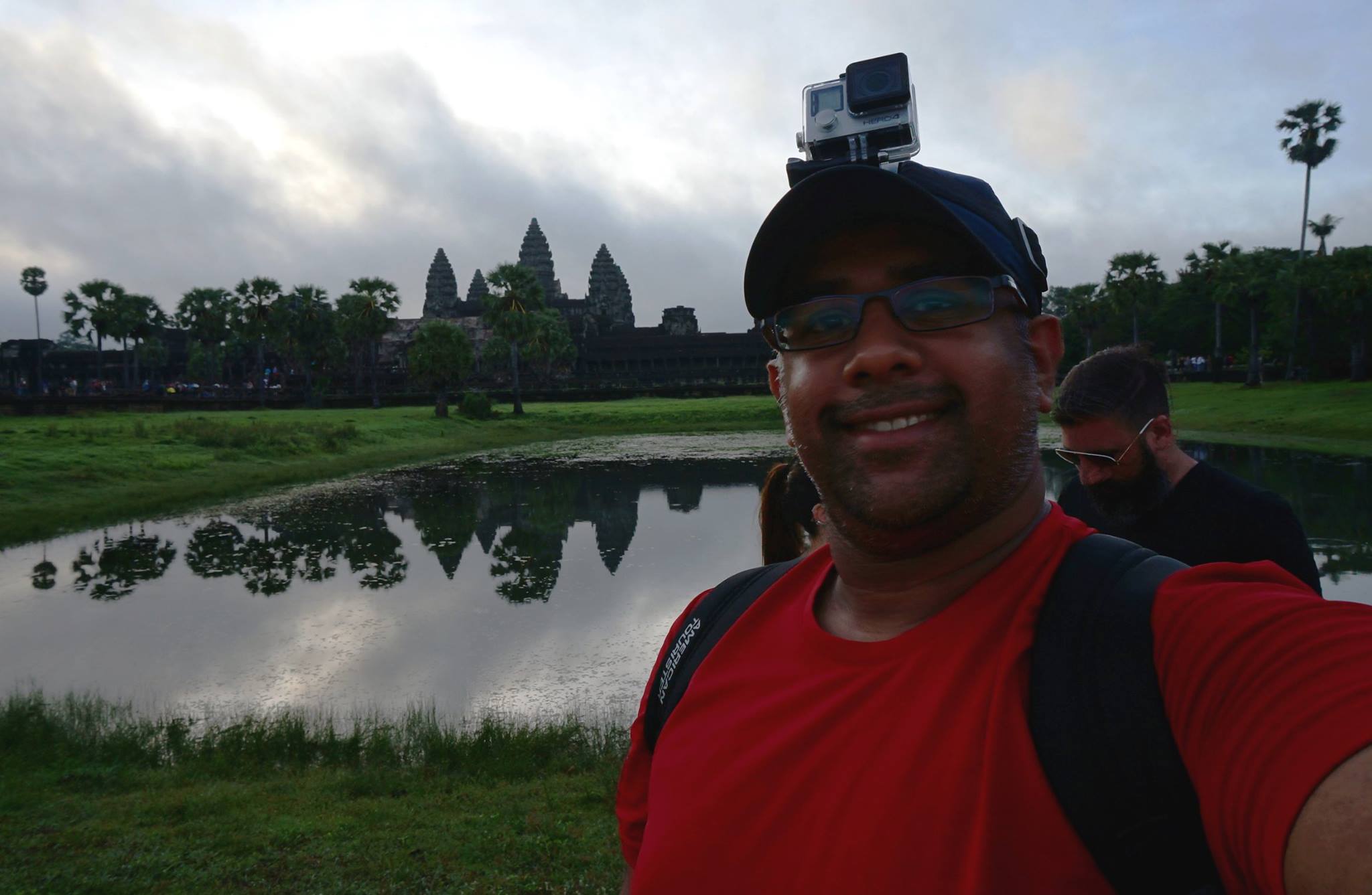 Nikhilesh Murthy in Cambodia, trying to cover a sunrise at Angkor Vat