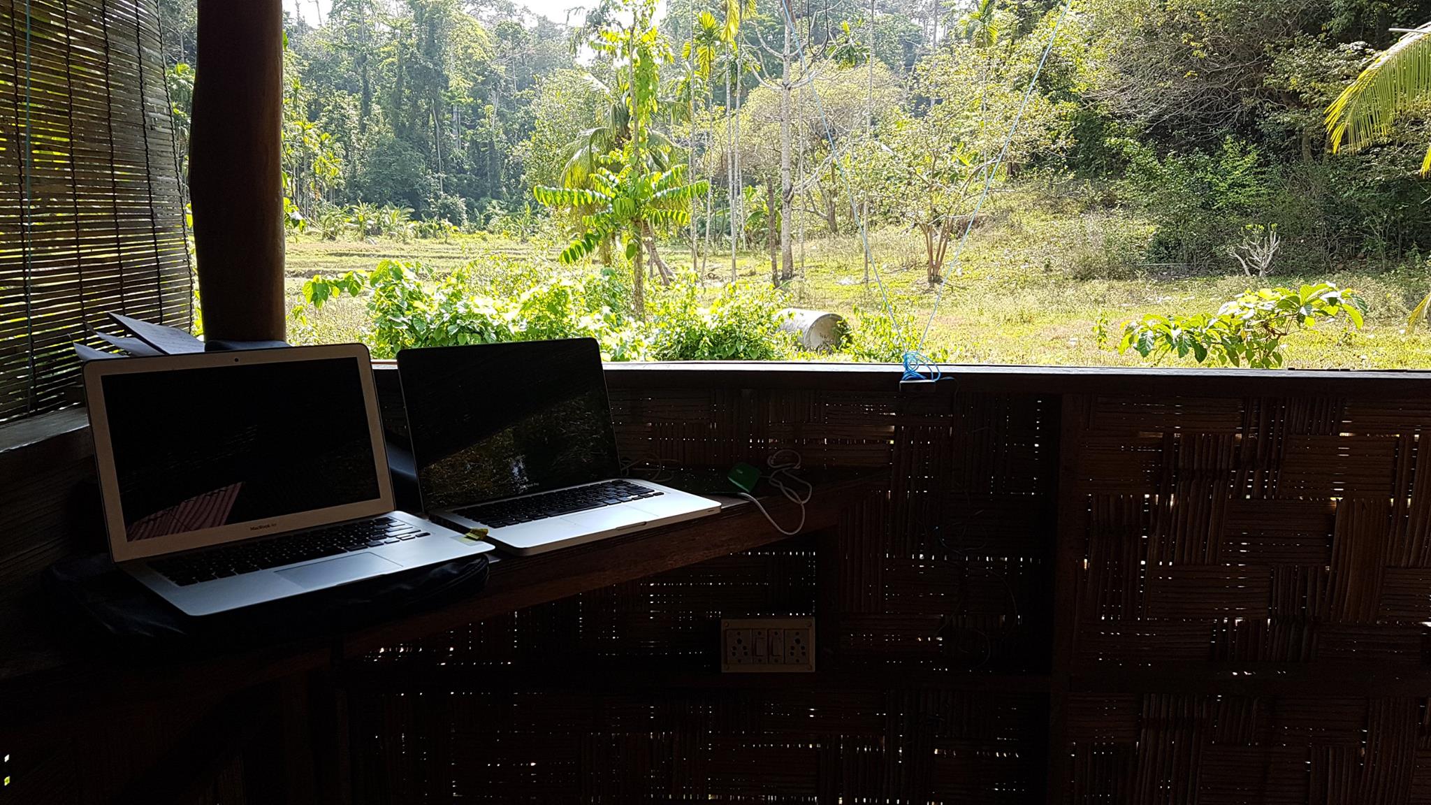 'Working from Home'-View out from my room at Flying Elephants-Andamans