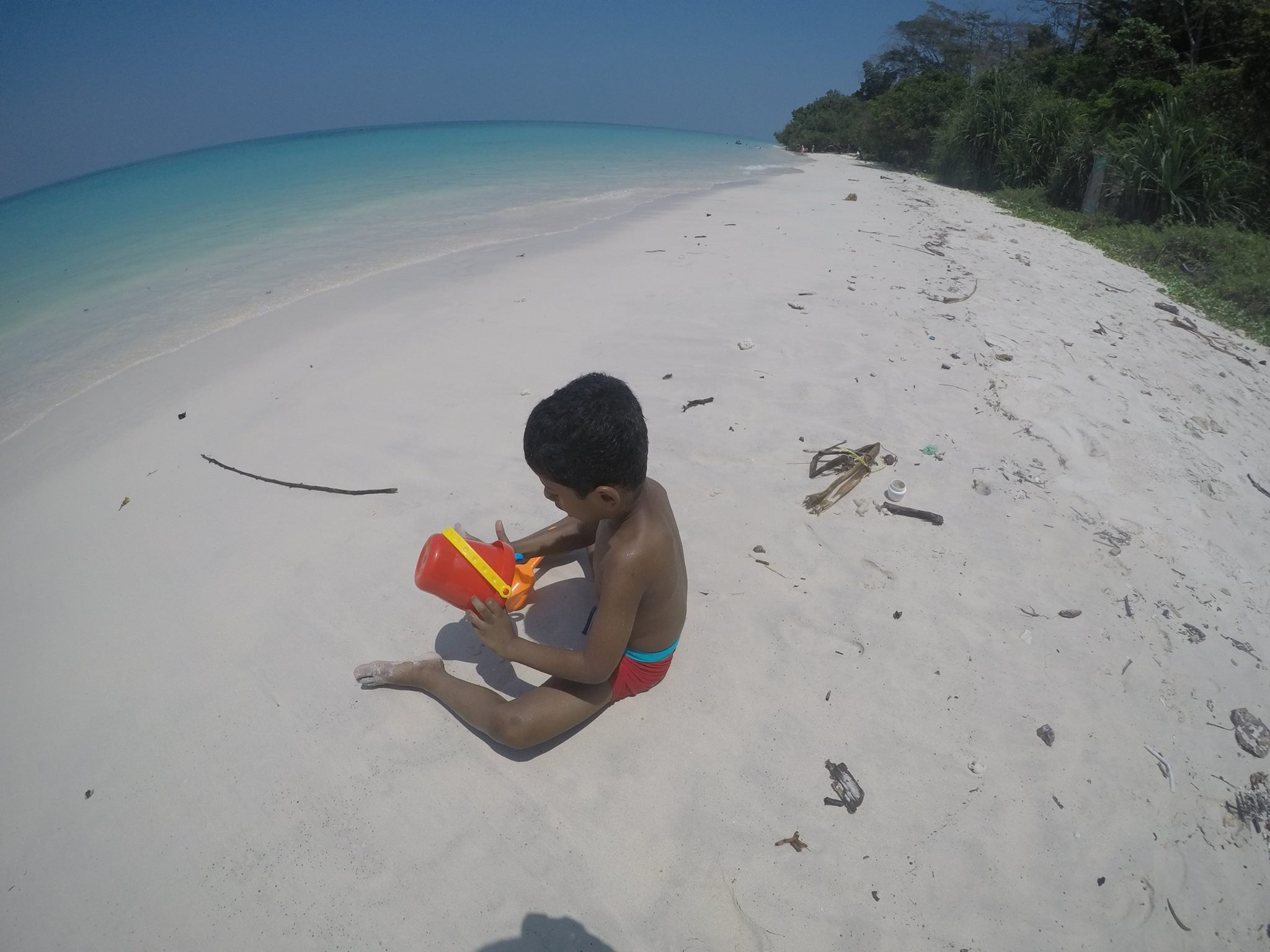 Beach Therapy making sand art at Kalapathar Beach-Havelock Island in Andamans-India