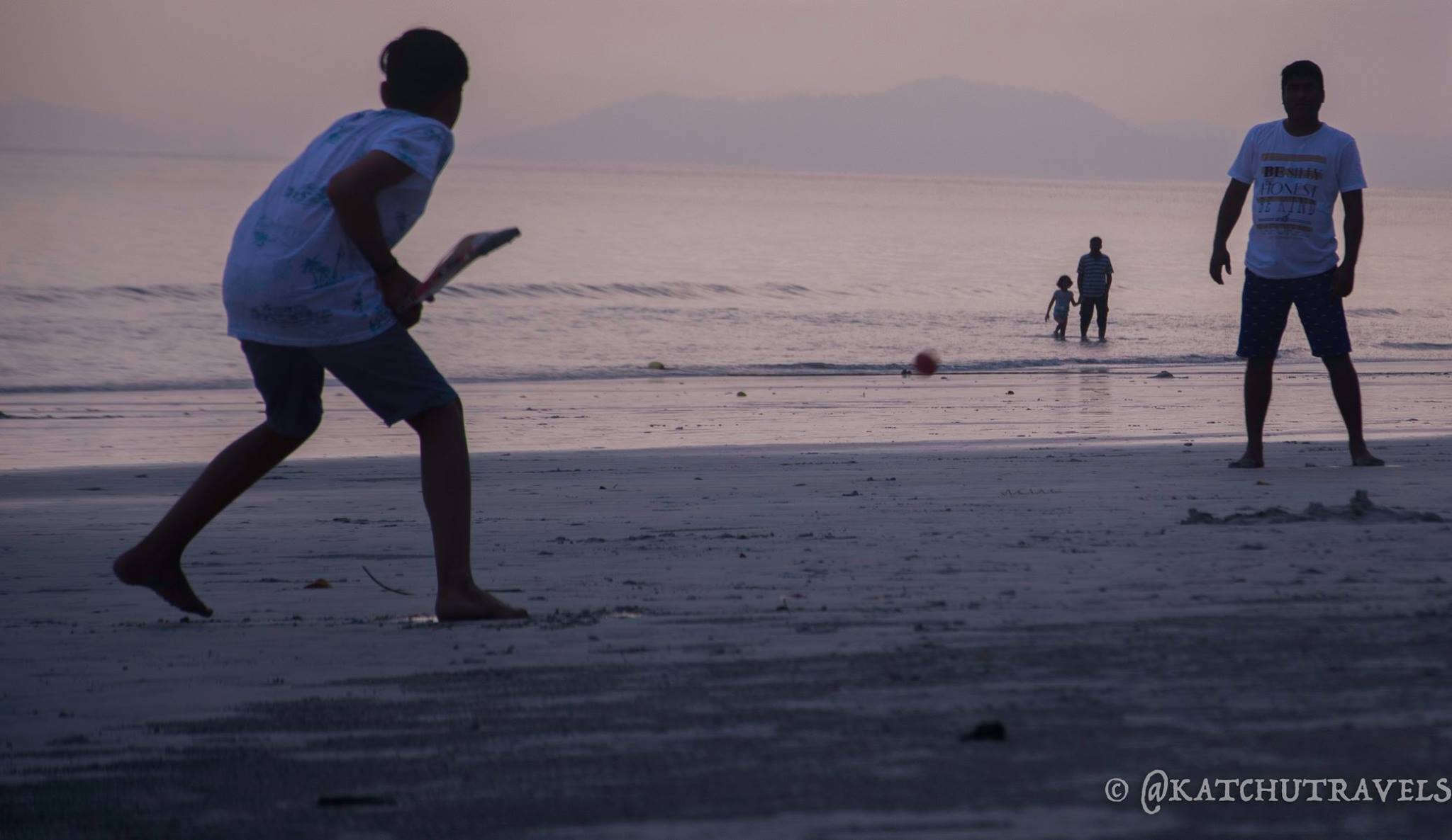 Children playing cricket at Radhanagar Beach-Havelock Island (Andamans-India)