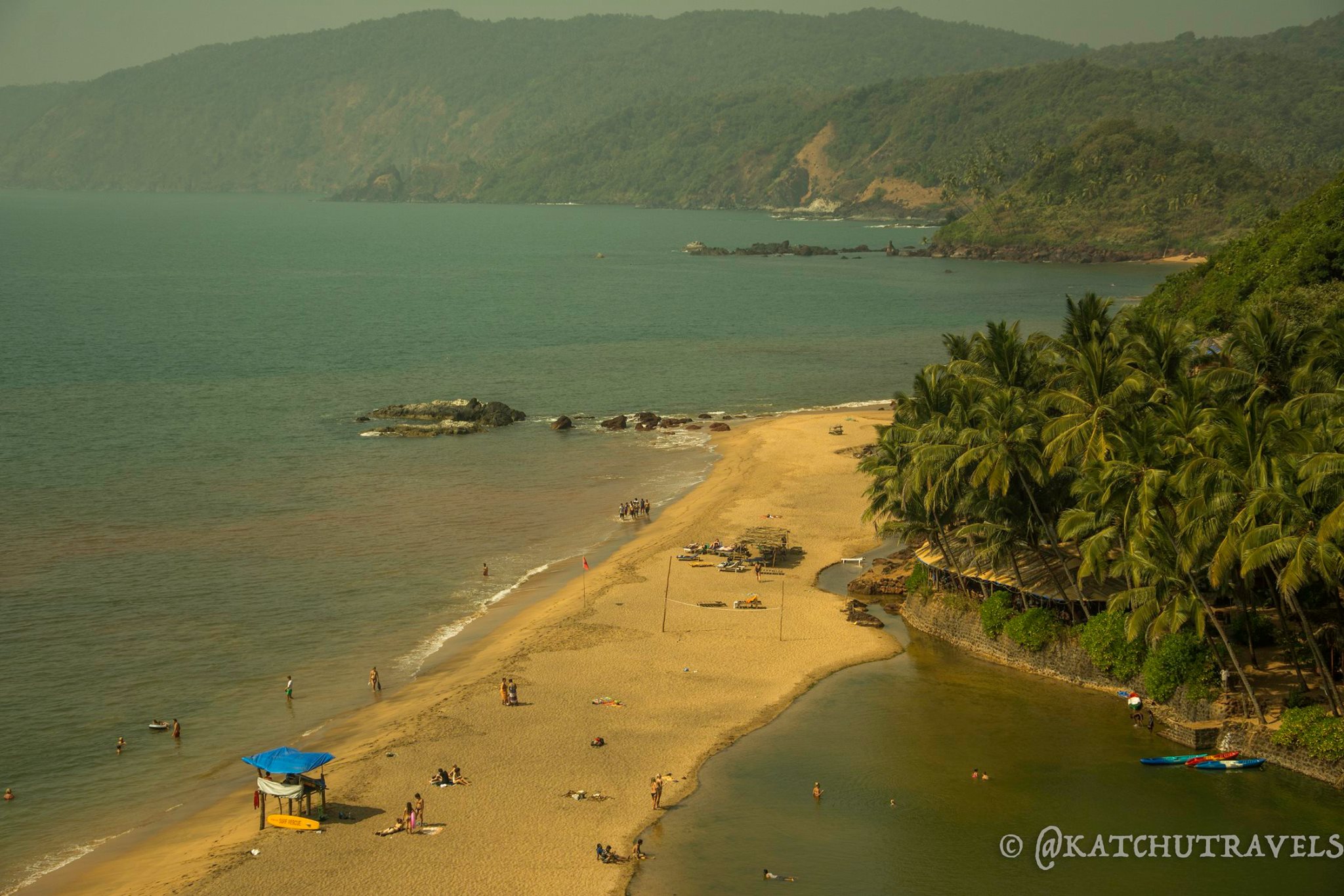 A clearer vision of the beauty of Cola Beach from the hills [South Goa-India]