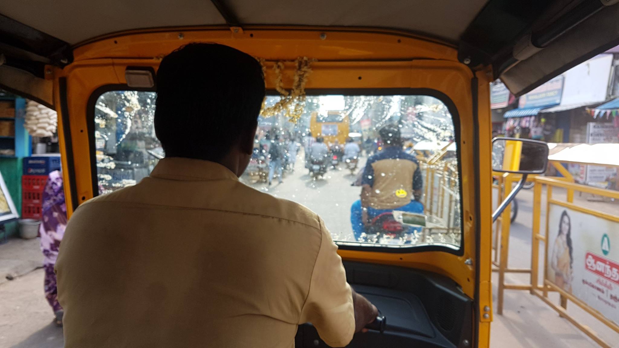 The auto driver taking me through Kumbakonam