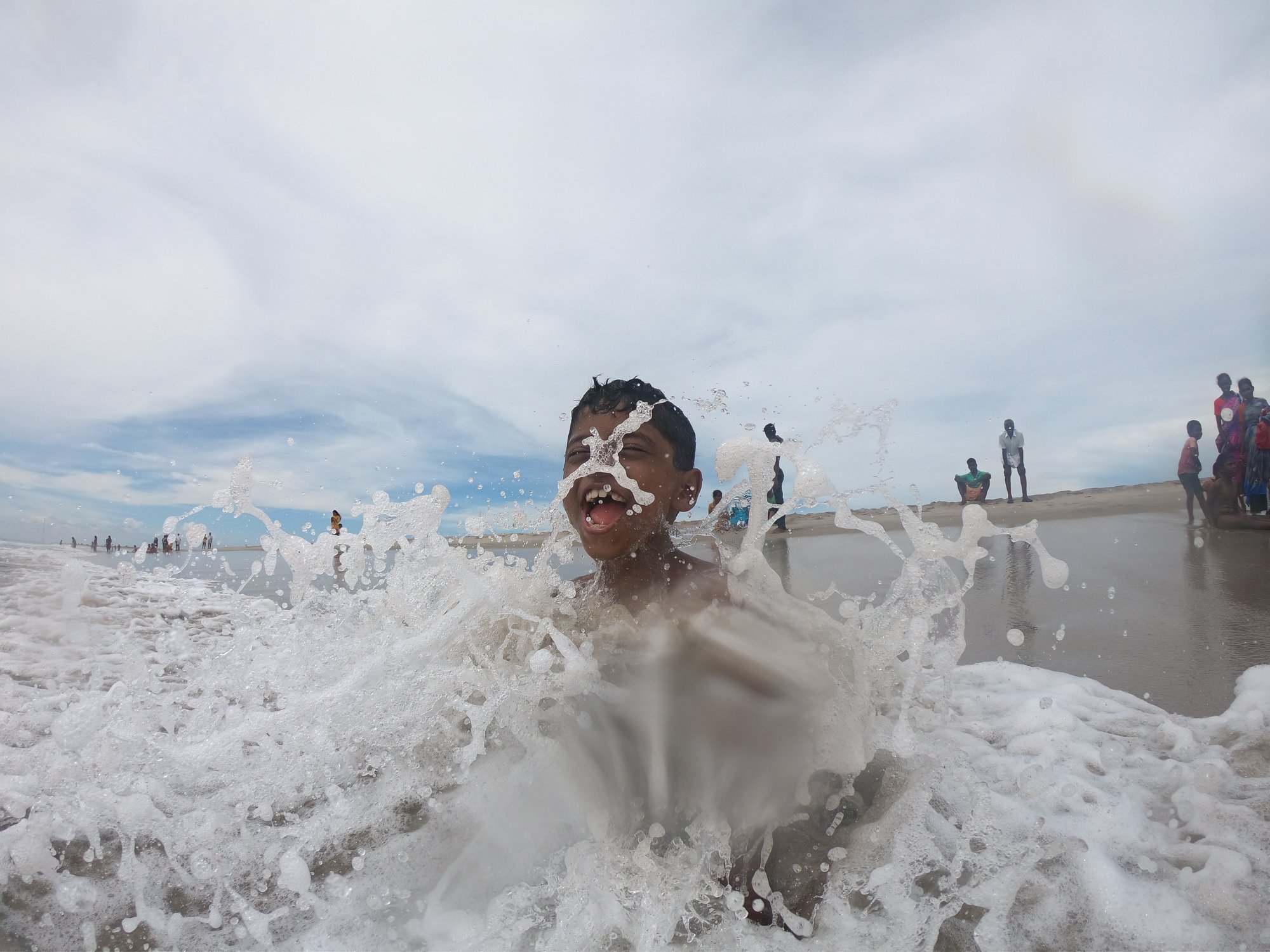 Nandu enjoying his time at Dhanushkodi Beach-Arichal Munai in Tamil Nadu near Ram Setu Point