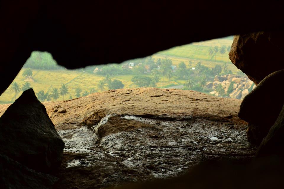 View of Hampi from the crevices of Anjanadri Hill (Karnataka-India)